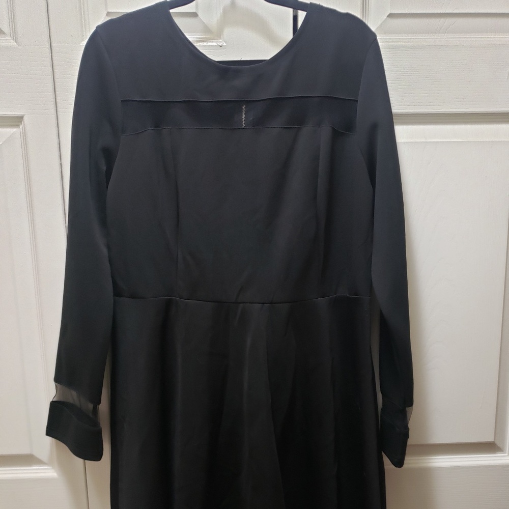 Sheer Panel Accented Dress